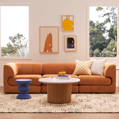 Bàn Trà Gỗ Chân Tròn Mặt Đá Ceramic