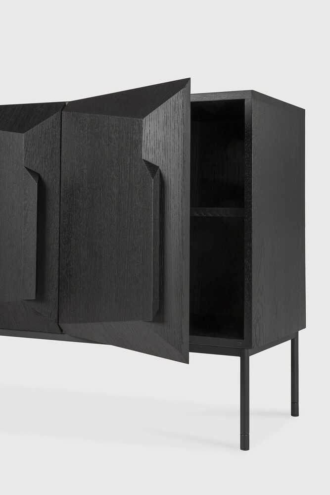 Tủ Console Sideboard Stairs Khối Nổi - Màu Đen
