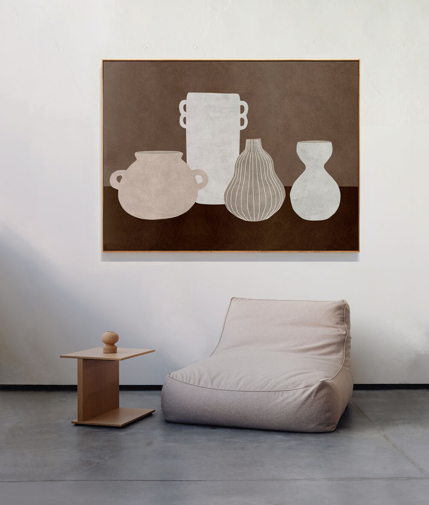 Tranh Treo Tường Bộ Bình Hoa Scandinavian Beige Neutrals