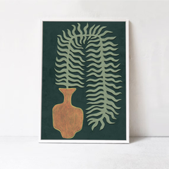 Tranh Treo Tường Bộ Bình Hoa Scandinavian Green Fern
