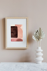 Tranh Treo Tường Trừu Tượng Hồng Nâu Sẫm