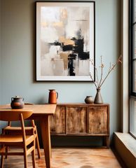 Tranh Treo Tường Trừu Tượng Wabi Sabi Beige