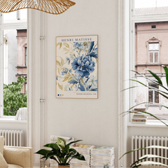 Tranh Treo Tường Hoa Cúc Xanh Matisse