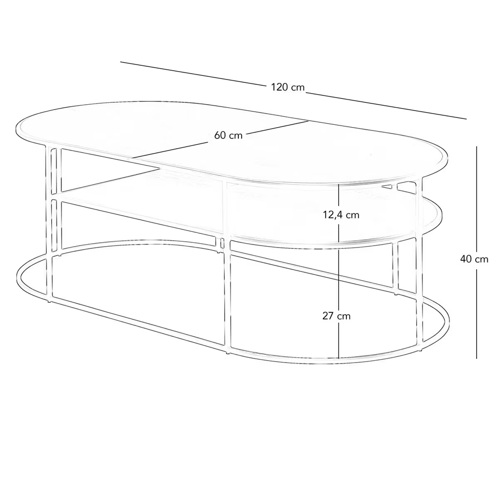 Bàn Trà Khung Sắt Mặt Gỗ Grayson