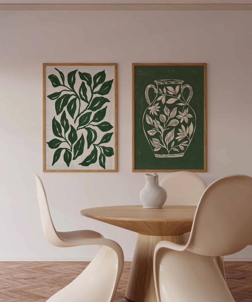 Tranh Treo Tường Green Botanical Vase La Mela Van Gogh