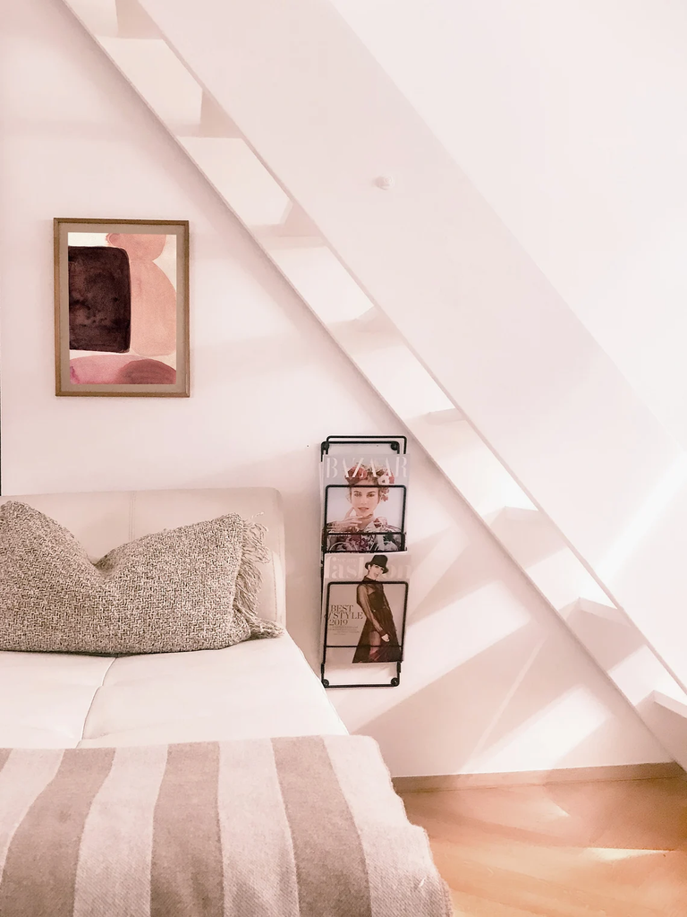 Tranh Treo Tường Trừu Tượng Hồng Nâu Sẫm