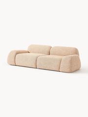 Ghế Sofa Dài Phong Cách Gấu Teddy Tay Thấp Thư Giãn