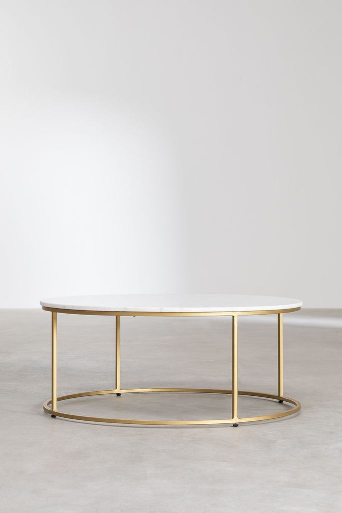 Bàn Trà Chân Sắt Mặt Đá Chân Tròn