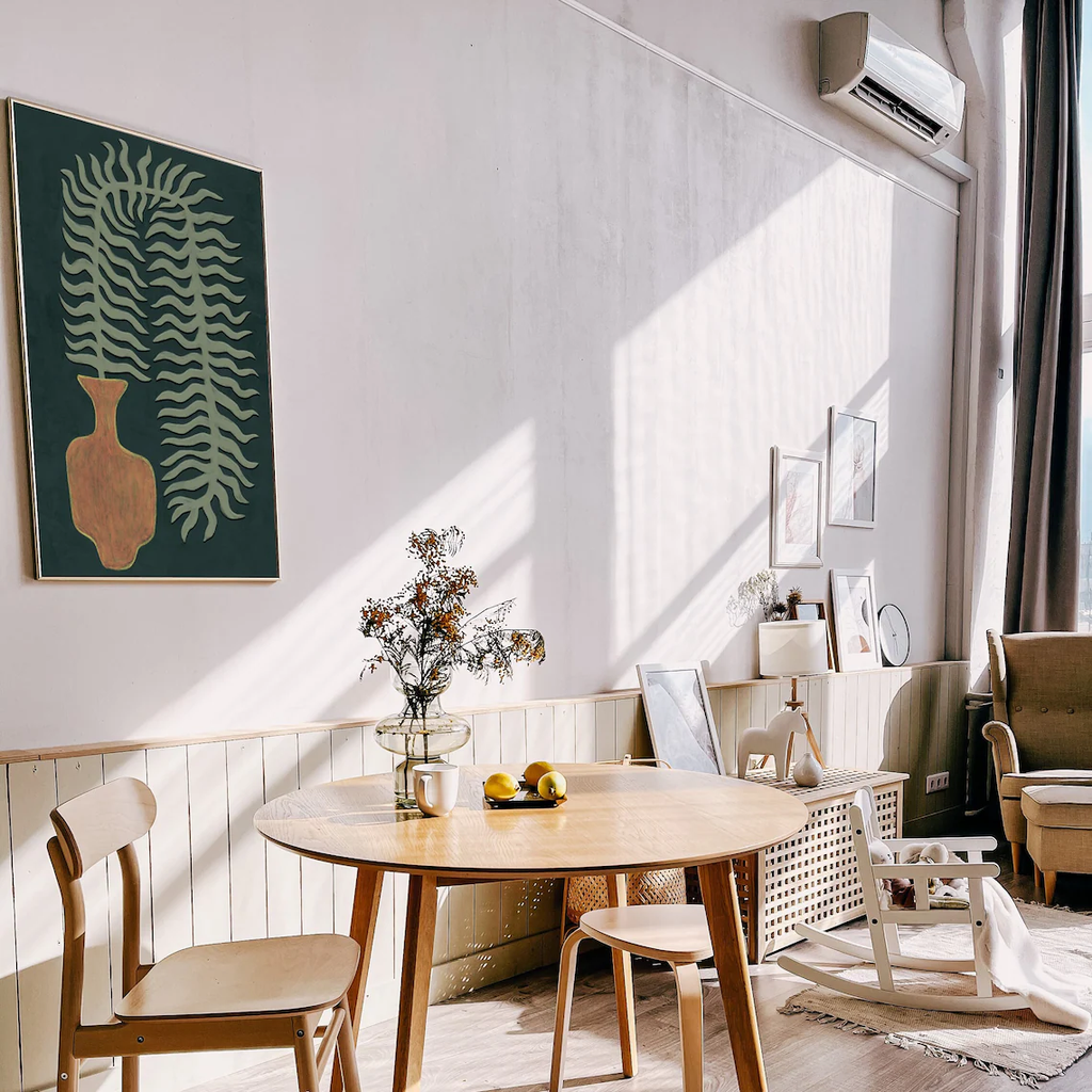 Tranh Treo Tường Bộ Bình Hoa Scandinavian Green Fern