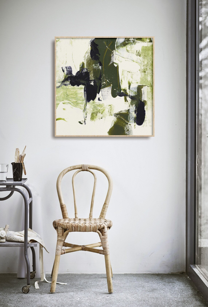 Tranh Trừu Tượng Olive Green Painting Đương Đại