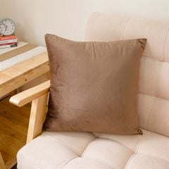 Vỏ Gối Tựa Lưng Sofa Nhung Trơn Màu Sắc Hiện Đại