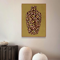 Tranh Treo Tường Trừu Tượng Bình Hoa Boho Chic