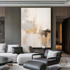 Tranh Treo Trừu Tượng Beige Light Brown Minimalist