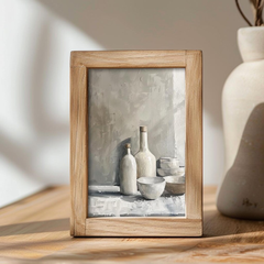 Tranh Treo Tường Sơn Dầu Chai Lọ Cổ Điển