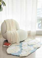 Thảm Lau Chân Dệt Lông Siêu Thấm Decor Các Vị Trí Trong Nhà Xanh Đám Mây