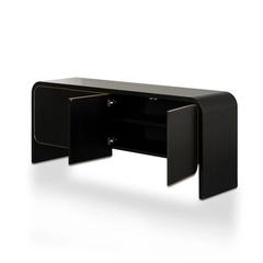 Tủ Console Hiện Đại Phong Cách Đơn Giản Viền Vàng