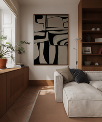 Tranh Trừu Tượng Wabi Sabi Beige Art