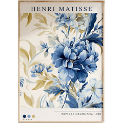 Tranh Treo Tường Hoa Cúc Xanh Matisse