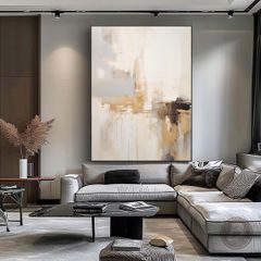 Tranh Treo Trừu Tượng Beige Light Brown Minimalist