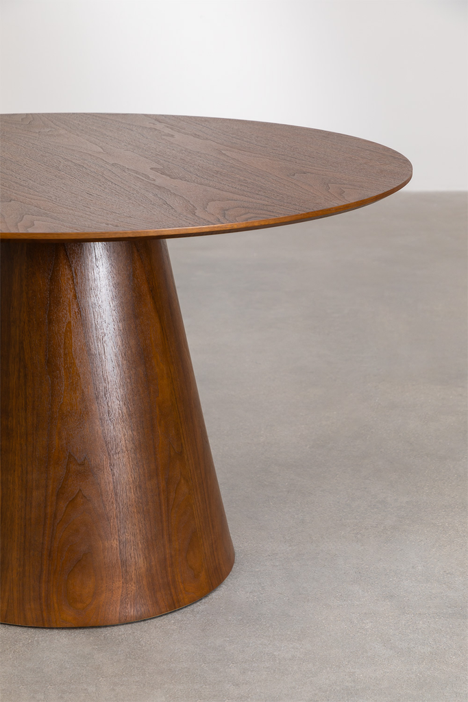 Bàn Ăn Gỗ Trụ Tròn 120cm