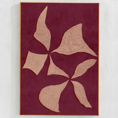 Tranh Treo Tường Đương Đại Hoa Trừu Tượng Đỏ Tía