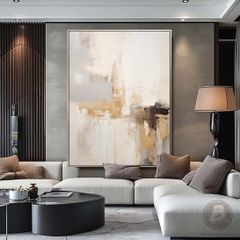 Tranh Treo Trừu Tượng Beige Light Brown Minimalist