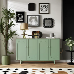 Tủ Sideboard Tối Giản Tông Xanh Mint Hiện Đại