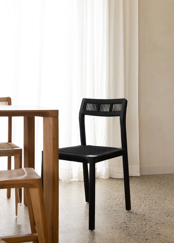 Ghế Gỗ Tần Bì Đan Dây Dù Glin
