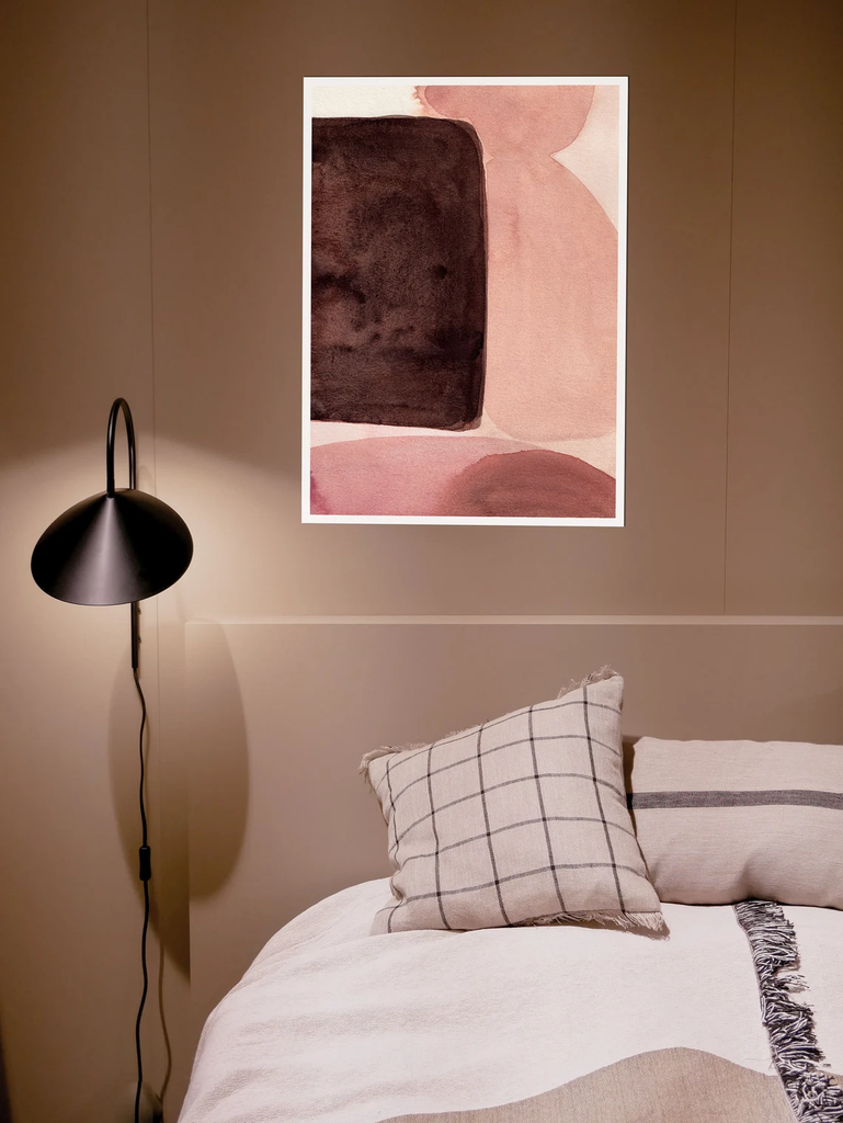 Tranh Treo Tường Trừu Tượng Hồng Nâu Sẫm