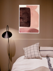 Tranh Treo Tường Trừu Tượng Hồng Nâu Sẫm
