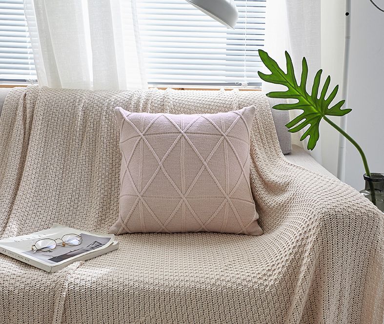 Set Vỏ Gối Tựa Lưng Phong Cách Nâu Be Tối Giản - Set 6