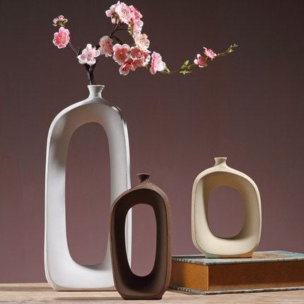 Bình Hoa Decor Tạo Dáng Rỗng Trang Trí Kệ Bàn Trà