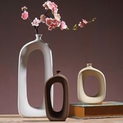 Bình Hoa Decor Tạo Dáng Rỗng Trang Trí Kệ Bàn Trà