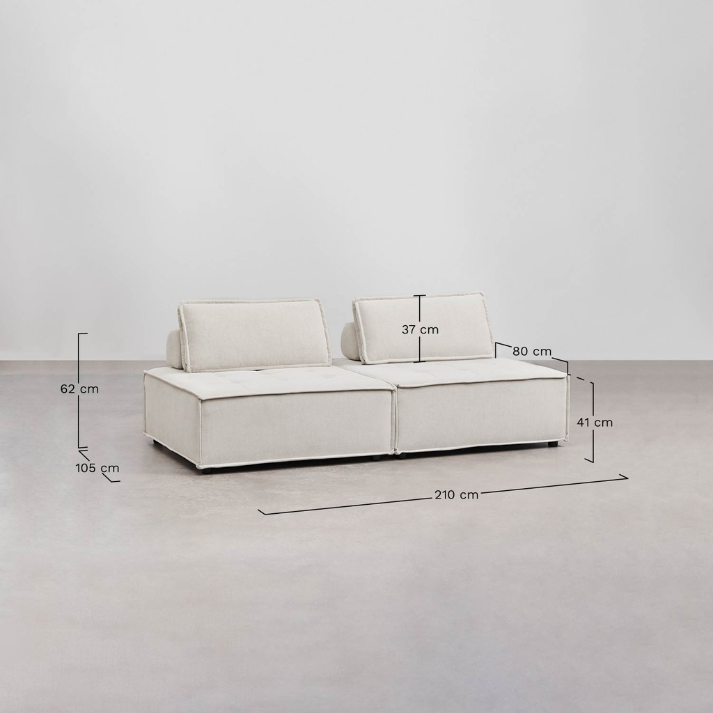 Ghế Sofa Module Có Đệm Tựa Lưng Cách Điệu