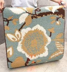 Thảm Sàn Cửa Ra Vào Sợi Ngắn Phong Cách Châu Âu Hình Lá Cây Chống Mài Mòn Cửa Ra Vào