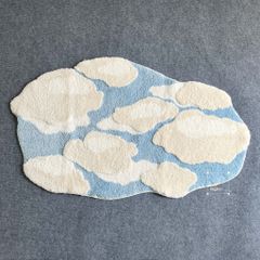 Thảm Lau Chân Dệt Lông Siêu Thấm Decor Các Vị Trí Trong Nhà Xanh Đám Mây