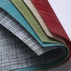 Tấm Trải Bàn Lót Bàn Ăn PVC Đan Sợi Gai Trơn Màu Chống Trượt Dành Cho Nhà Hàng