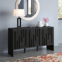 Tủ Console Sideboard Sọc Oak