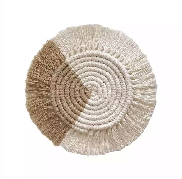 Miếng Lót Ly Tách Phong Cách Boho Cotton Thổ Cẩm