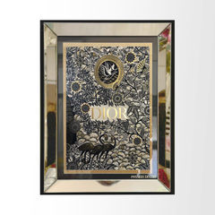 Tranh Treo Tường Cao Cấp Họa Tiết Hoa Văn Luxury Black White