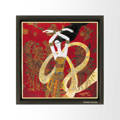 Tranh Treo Tường Phong Cách Vintage Khung Gỗ Viền Vàng