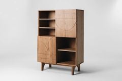 Tủ Rượu Decor Hightboard Oak - Màu Gỗ