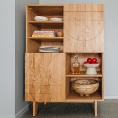 Tủ Rượu Decor Hightboard Oak - Màu Gỗ