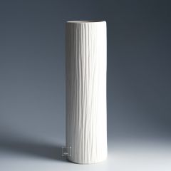 Bình Hoa Gốm Sứ Nung Sọc Trắng