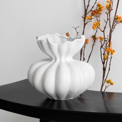 Bình Hoa Gốm Sứ Wabi Sabi Cổ Điển Hình Búp Hoa