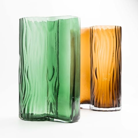 Bình Hoa Thủy Tinh Gợn Sóng Sáng Tạo