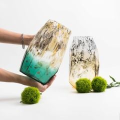 Bình Hoa Thủy Tinh Phối Nhũ Màu Sang Trọng