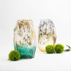 Bình Hoa Thủy Tinh Phối Nhũ Màu Sang Trọng