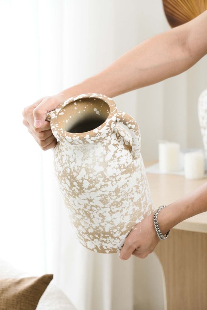 Bình Hoa Trang Trí Gốm Sứ Phong Cách Wabi Sabi