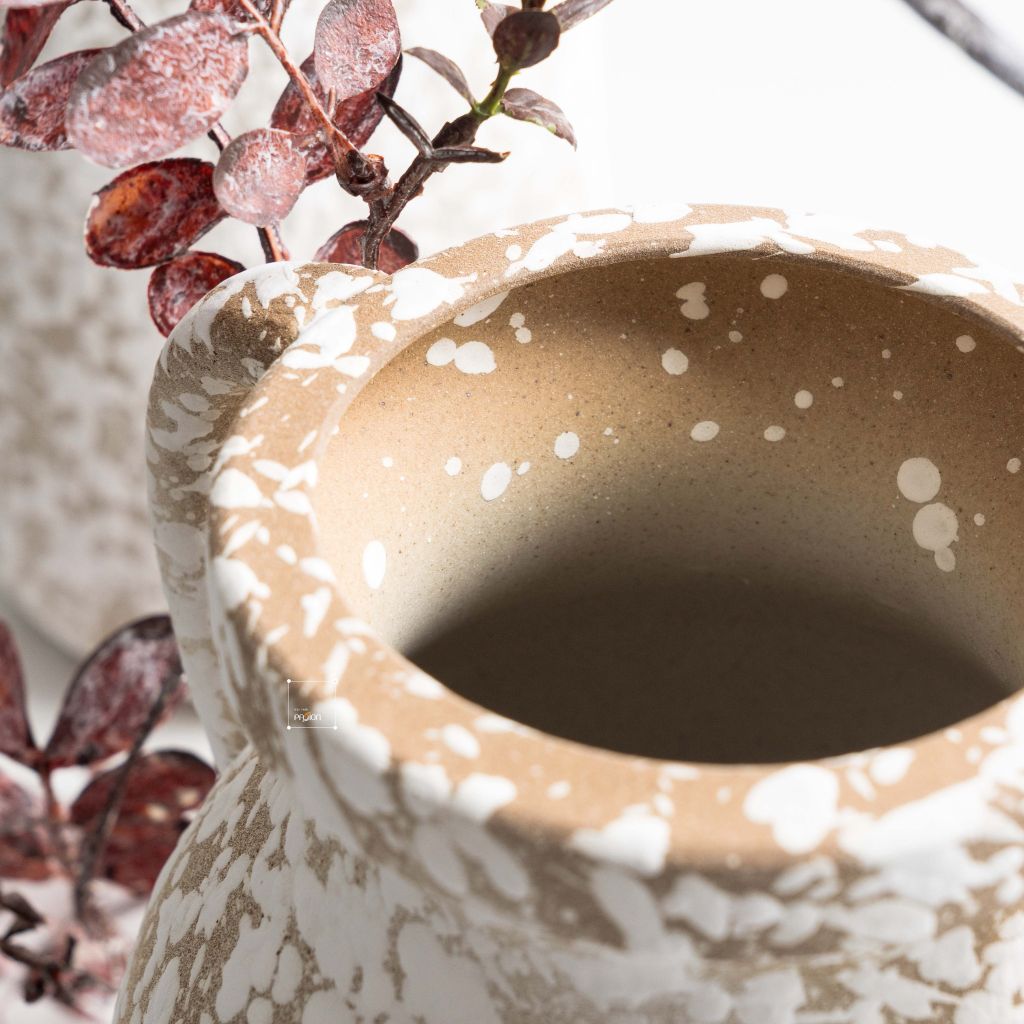 Bình Hoa Trang Trí Gốm Sứ Phong Cách Wabi Sabi